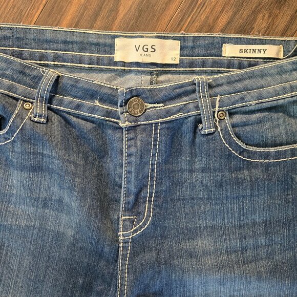 VGS Medium Wash Blue Denim Skinny Jeans SIZE 12 - Picture 6 of 7